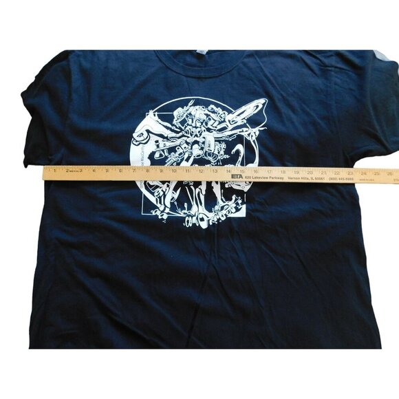 XL Gilden T shirt Black concept Art Joe MacCarthy. futuristic rollerblade robot - Picture 4 of 5